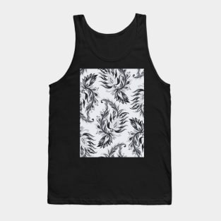 Black and white Paisley Pattern Tank Top